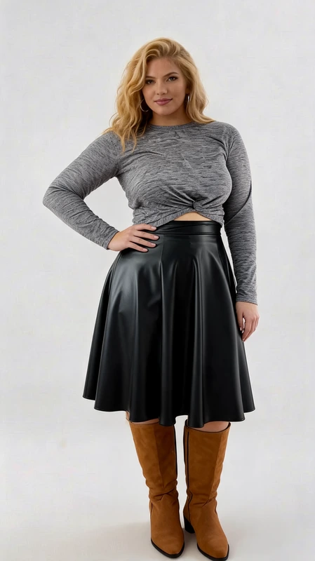Plus size κροπ τοπ μακρυμάνικο μπλε μελανζέ - CTWPL101 | Candiashop Boutique, Plus size γυναικείο κροπ τοπ μακρυμάνικο μπλε μελανζέ. Μπορεί να φορεθεί με ψηλόμεση φούστα, ψηλόμεση παντελόνα ακόμα και με φούστα μίντι ή pencil.