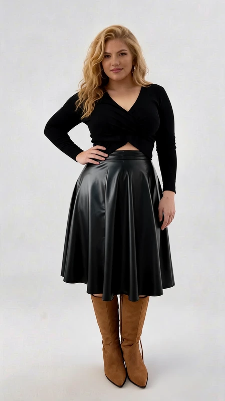 Plus size κροπ τοπ μακρυμάνικο μαύρο - CTWPL113 | Candiashop Boutique, Plus size γυναικείο κροπ τοπ μακρυμάνικο μαύρο. Μπορεί να φορεθεί με ψηλόμεση φούστα, ψηλόμεση παντελόνα ακόμα και με φούστα μίντι ή pencil.