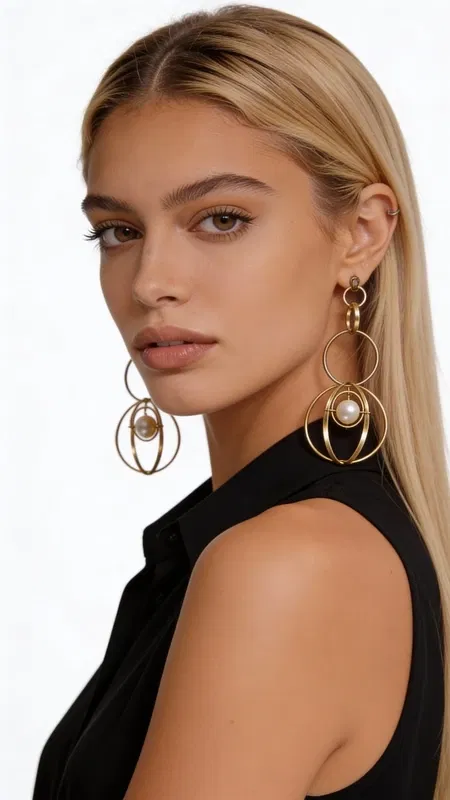 Εντυπωσιακά μακριά σκουλαρίκια με πέρλες κρεμαστά statement - 2379, Εντυπωσιακά μακριά σκουλαρίκια με πέρλες που συνδυάζουν την κομψότητα με την μοντέρνα αισθητική. Αυτά τα κρεμαστά statement σκουλαρίκια, σχεδιασμένα από την Ελληνίδα Σχεδιάστρια Κοσμημάτων Αικατερίνη Χαλκιαδάκη, αποτελούν την ιδανική επιλογή για να δημιουργήσετε ένα αξέχαστο look.
Τα σκουλαρίκια διαθέτουν έναν πρωτότυπο σχεδιασμό με κρίκους σε χρυσό χρώμα που δημιουργούν μια κομψή κίνηση, ενώ οι λευκές πέρλες προσθέτουν μια νότα κλασικής κομψότητας. Η εντυπωσιακή τους μορφή και το μήκος τους τα κάνουν ιδανικά για ιδιαίτερες εμφανίσεις, γάμους και επίσημες εκδηλώσεις.
Η χειροποίητη κατασκευή και η προσεκτική επιλογή των υλικών εξασφαλίζουν ανώτερη ποιότητα και αντοχή. Αυτά τα μοντέρνα κρεμαστά σκουλαρίκια συνδυάζονται άψογα με evening looks και μπορούν να μεταμορφώσουν ακόμη και την πιο απλή εμφάνιση.
Φυλάσσετε σε στεγνό μέρος και καθαρίζετε με μαλακό πανί για να διατηρήσετε τη λάμψη τους.
Υλικό: Ορείχαλκος 
Πέτρα: Πέρλα