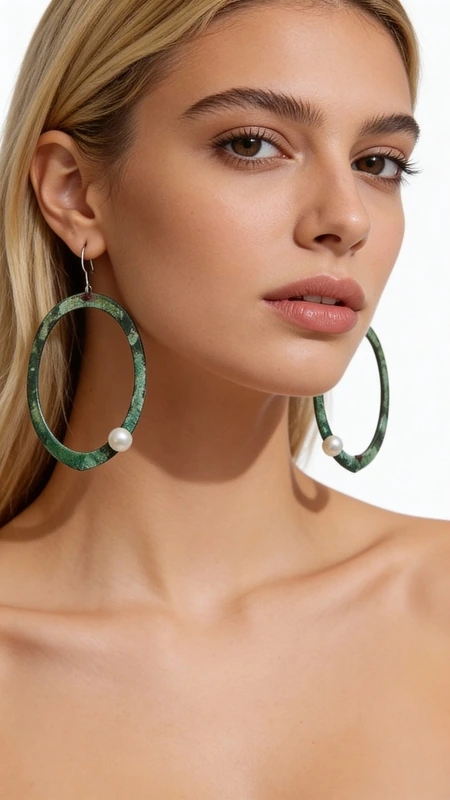 Εντυπωσιακά κρεμαστά σκουλαρίκια κρίκοι με μαργαριτάρια που συνδυάζουν τη φυσική ομορφιά των πέρλων με την αυθεντική ελληνική τέχνη. Σχεδιασμένα από την Ελληνίδα Σχεδιάστρια Κοσμημάτων Αικατερίνη Χαλκιαδάκη, αυτά τα μοναδικά χειροποίητα σκουλαρίκια αποτελούν την τέλεια επιλογή για τη γυναίκα που αναζητά πρωτότυπα κοσμήματα με χαρακτήρα.\u000AΗ πράσινη πατίνα που καλύπτει το χαλκό δημιουργεί μια vintage αισθητική που ταιριάζει τόσο σε καθημερινά όσο και σε επίσημα look. Οι λευκές πέρλες προσθέτουν κομψότητα και φωτεινότητα, δημιουργώντας έναν τέλειο συνδυασμό που τονίζει τη φυσική ομορφιά του προσώπου. Η ιδιαίτερη επεξεργασία του χαλκού δίνει σε κάθε κόσμημα μοναδικό χαρακτήρα.\u000AΑυτά τα μοντέρνα κρεμαστά σκουλαρίκια είναι ιδανικά για γάμο, βραδινές εξόδους ή όταν θέλετε να προσθέσετε μια δόση bohemian κομψότητας στην καθημερινότητά σας. Φυλάξτε σε στεγνό μέρος και καθαρίστε απαλά με μαλακό πανί για να διατηρήσετε τη λάμψη των μαργαριταριών και την πατίνα του χαλκού.\u000AΥλικό: Χαλκός \u000AΠέτρα: Μαργαριτάρι