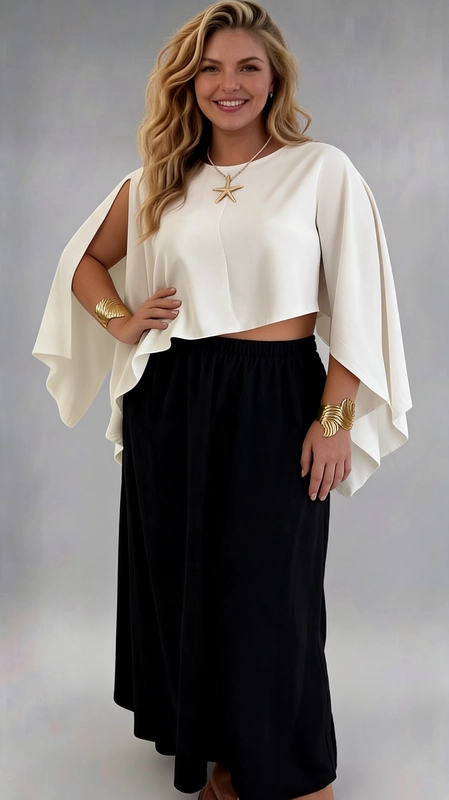 Παντελόνα γυναικεία μαύρη καλοκαιρινή plus size - PANT187 | Candiashop Boutique, Η γυναικεία παντελόνα plus size σε βαθύ μαύρο χρώμα είναι η ιδανική επιλογή για κάθε γυναίκα που αναζητά στυλ και άνεση σε ένα κομμάτι. Με κομψή midi γραμμή που πέφτει κάτω από το γόνατο, δημιουργεί μια ρευστή και θηλυκή σιλουέτα που κολακεύει κάθε σώμα. Η ελαστική μέση εξασφαλίζει άνετη εφαρμογή καθ' όλη τη διάρκεια της ημέρας, ενώ η φαρδιά κοπή στο κάτω μέρος χαρίζει ελευθερία κινήσεων. Το απλό, μονόχρωμο σχέδιο χωρίς μοτίβο την καθιστά ευέλικτο κομμάτι που συνδυάζεται εύκολα με διάφορα ανώτερα ρούχα. Μπορεί να φορεθεί με λευκή crop μπλούζα για μία chic εμφάνιση, με oversized πουκάμισο για καθημερινές εξόδους, ή με κομψή μπλούζα για επαγγελματικές συναντήσεις. Κατάλληλη για γραφείο, βόλτα στην πόλη ή βραδινή έξοδο, αποτελεί must-have κομμάτι της γκαρνταρόμπας σας που συνδυάζει άψογα το στυλ με την καθημερινή λειτουργικότητα.