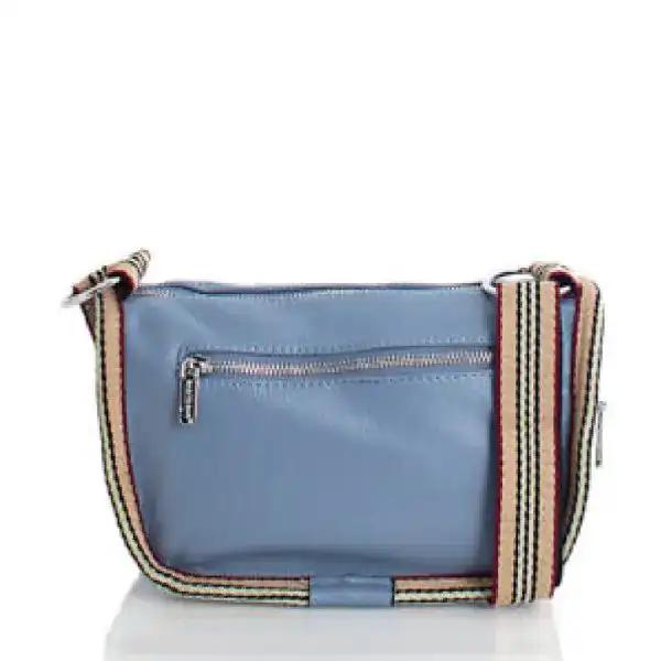 Γυναικεία τσάντα χιαστί μπλε ραφ | Candiashop Boutique, Γυναικεία τσάντα χιαστί μπλε ραφ, από τεχνόδερμα. Κλείνει με φερμουάρ, διαθέτει ρυθμιζόμενο λουράκι για να μπορεί να φορεθεί και ως τσάντα ώμου.