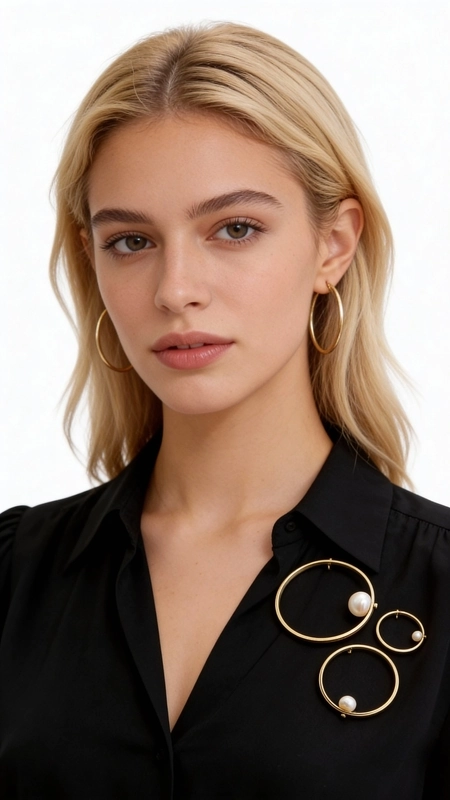 Γυναικείες καρφίτσες κόσμημα με πέρλες - 2979, Ανακαλύψτε τη μαγεία των χειροποίητων καρφιτσών με αυτό το εντυπωσιακό σετ τριών κυκλικών καρφιτσών από ορείχαλκο και φυσικές πέρλες. Κάθε καρφίτσα παρουσιάζει έναν κομψό κυκλικό σχεδιασμό που στολίζεται με μια λευκή πέρλα, δημιουργώντας ένα αρμονικό σύνολο που μπορεί να φορεθεί μαζί ή ξεχωριστά.
Σχεδιασμένες από την Ελληνίδα Σχεδιάστρια Κοσμημάτων Αικατερίνη Χαλκιαδάκη, αυτές οι γυναικείες καρφίτσες συνδυάζουν τη σύγχρονη αισθητική με την παραδοσιακή τεχνογνωσία. Ο ορείχαλκος με το χρυσό φινίρισμα προσφέρει ανθεκτικότητα και κομψότητα, ενώ οι φυσικές πέρλες προσδίδουν μια κλασική πινελιά γοητείας. Οι τρεις διαφορετικές διαστάσεις επιτρέπουν απεριόριστες δυνατότητες styling.
Ιδανικές για να στολίσουν παλτό, σακάκι, φόρεμα ή ακόμα και τσάντα, αυτές οι καρφίτσες κόσμημα μεταμορφώνουν κάθε outfit σε statement look. Μπορούν να δημιουργήσουν geometric patterns ή να φορεθούν διασκορπισμένες για πιο bohemian αισθητική.
Υλικό: Ορείχαλκος 
Πέτρα: Πέρλα