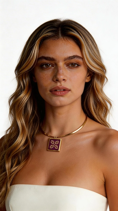 Κολιέ κεντητό μπορντό με γεωμετρικά σχέδια από χρυσοκλωστή δεμένο με ορείχαλκο - KOL-4710, Ανακαλύψτε την τέχνη της παραδοσιακής κεντητικής σε ένα εντυπωσιακό κολιέ που συνδυάζει τη λαϊκή παράδοση με τη σύγχρονη αισθητική. Αυτό το μοναδικό κολιέ κεντητό σε έντονο μπορντό χρώμα είναι σχεδιασμένο από την Ελληνίδα Σχεδιάστρια Κοσμημάτων Αικατερίνη Χαλκιαδάκη και αποτελεί την τέλεια επιλογή για γυναίκες που αγαπούν τα χειροποίητα κοσμήματα με ιστορία. Το statement κολιέ διακοσμείται με περίτεχνα γεωμετρικά σχέδια κεντημένα με χρυσοκλωστή σε βάση από υψηλής ποιότητας ύφασμα εταμίν. Η τετράγωνη φόρμα του κρεμαστού δημιουργεί ένα εντυπωσιακό statement κομμάτι που συμπληρώνει τόσο τα καθημερινά όσο και τα πιο επίσημα outfits. Το χρυσό κολάρο από ορείχαλκο προσδίδει πολυτελή αισθητική και εξασφαλίζει άνετη εφαρμογή. Ιδανικό για layering με άλλα κολιέ ή ως αυτόνομο statement κομμάτι. Συντηρήστε το σε στεγνό μέρος και αποφύγετε την επαφή με υγρασία για μεγαλύτερη διάρκεια ζωής. Υλικό: Ορείχαλκος, Ύφασμα