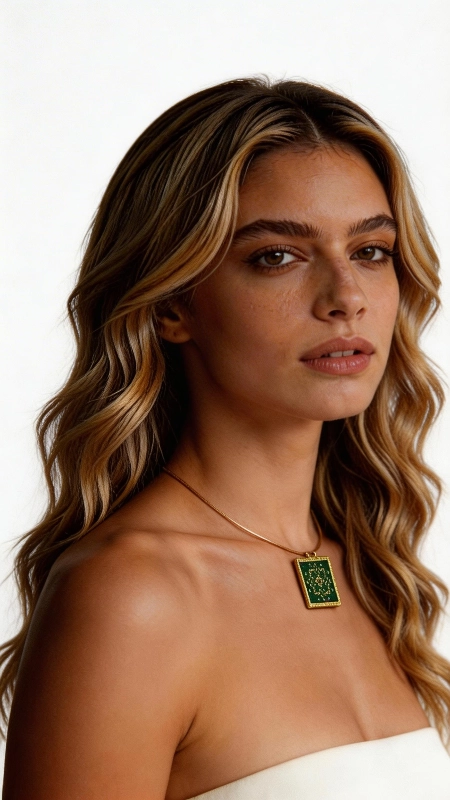 Κολιέ κεντητό πράσινο με γεωμετρικά σχέδια από χρυσοκλωστή δεμένο με ορείχαλκο - KOL-4709, Ανακαλύψτε τη μαγεία του κεντητού κολιέ που συνδυάζει την παραδοσιακή τέχνη του κεντήματος με σύγχρονο design. Αυτό το εντυπωσιακό κολιέ κεντητό πράσινο με γεωμετρικά σχέδια από χρυσοκλωστή, σχεδιασμένο από την Ελληνίδα Σχεδιάστρια Κοσμημάτων Αικατερίνη Χαλκιαδάκη, αποτελεί ένα μοναδικό κόσμημα που θα μεταμορφώσει κάθε σας εμφάνιση. Το statement κολιέ διαθέτει τετράγωνη φόρμα με περίτεχνα γεωμετρικά μοτίβα κεντημένα με χρυσή κλωστή πάνω σε πράσινο υπόβαθρο. Η χρυσή αλυσίδα από ορείχαλκο προσδίδει κομψότητα, ενώ το χειροποίητο κέντημα δημιουργεί μια μοναδική υφή που τραβάει τα βλέμματα. Το folk design με τα χρυσά σχέδια δημιουργεί ένα εντυπωσιακό contrast που αναδεικνύει τη θηλυκότητα. Ιδανικό για layering με άλλα κολιέ ή μόνο του ως statement piece, συνδυάζεται τέλεια με λευκά tops, φορέματα και casual ή elegant looks. Η μοναδική αισθητική του το καθιστά αυθεντικό greek jewelry που φέρει την υπογραφή της ελληνικής χειροτεχνίας. Υλικό: Ορείχαλκος, Ύφασμα Φυλάσσετε το κολιέ σε στεγνό μέρος και αποφεύγετε την επαφή με νερό για να διατηρήσετε το κέντημα σε άριστη κατάσταση.