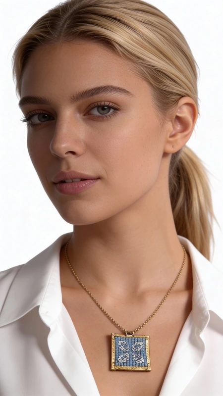 Κολιέ κεντητό γαλάζιο με γεωμετρικά σχέδια από χρυσοκλωστή δεμένο με ορείχαλκο - KOL-4700, Ανακαλύψτε την τέχνη του παραδοσιακού κεντήματος σε ένα μοναδικό κολιέ που συνδυάζει την ελληνική παράδοση με τη σύγχρονη αισθητική. Αυτό το εντυπωσιακό κεντητό κολιέ σε γαλάζιο χρώμα, σχεδιασμένο από την Ελληνίδα Σχεδιάστρια Κοσμημάτων Αικατερίνη Χαλκιαδάκη, φέρει γεωμετρικά μοτίβα κεντημένα με χρυσοκλωστή που αναδεικνύουν την κομψότητά σας.
Κάθε λεπτομέρεια αυτού του χειροποίητου κοσμήματος έχει φροντιστεί με ιδιαίτερη προσοχή. Η γαλάζια απόχρωση του υφάσματος συνδυάζεται αρμονικά με τα χρυσά νήματα, δημιουργώντας ένα statement κολιέ που ταιριάζει τόσο στην καθημερινότητα όσο και σε ειδικές περιστάσεις. Ο ορείχαλκος που πλαισιώνει το κέντημα προσδίδει μια vintage πινελιά που συμπληρώνει το παραδοσιακό design.
Το κολιέ αυτό αποτελεί την τέλεια επιλογή για τη γυναίκα που αγαπά τα χειροποίητα κοσμήματα με ιστορία. Συνδυάστε το με απλά ρούχα για να το αναδείξετε ή φορέστε το σε στρώσεις για έναν πιο μοντέρνο look. Φροντίστε το με απαλό καθάρισμα και αποθηκεύστε το σε στεγνό μέρος για να διατηρήσει τη λάμψη του.
Υλικό: Ορείχαλκος, Ύφασμα