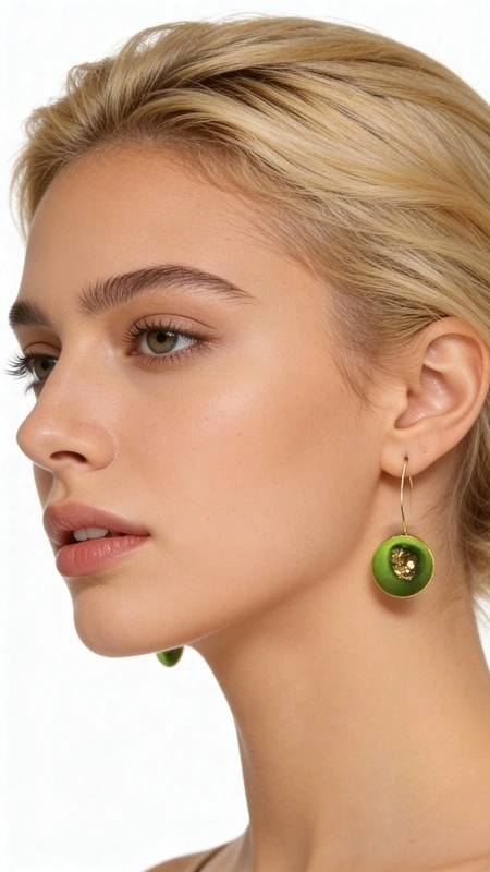 Ανακαλύψτε τη μαγεία των κρεμαστών σκουλαρικιών με πυρίτη σε εντυπωσιακό πράσινο χρώμα που θα γίνουν το αγαπημένο σας αξεσουάρ. Αυτά τα μεγάλα χειροποίητα σκουλαρίκια, σχεδιασμένα από την Ελληνίδα Σχεδιάστρια Κοσμημάτων Αικατερίνη Χαλκιαδάκη, συνδυάζουν το φυσικό κάλλος του σιδηροπυρίτη με τη ζεστασιά του ορείχαλκου.\u000AΚάθε σκουλαρίκι φέρει έναν στρογγυλό πράσινο πυρίτη που λαμπυρίζει με χρυσαφένιες πινελιές, δημιουργώντας έναν μοναδικό συνδυασμό χρωμάτων. Ο κιμωλώδης φινίρισμα προσδίδει vintage χαρακτήρα, ενώ η κομψή κρεμαστή σχεδίαση τα καθιστά ιδανικά για κάθε περίσταση \u002D από καθημερινές εμφανίσεις έως ειδικές στιγμές.\u000AΗ ποιότητα του ορείχαλκου εξασφαλίζει αντοχή και διατήρηση του χρώματος, ενώ οι φυσικές ιδιότητες του πυρίτη θεωρείται ότι φέρουν θετική ενέργεια και αυτοπεποίθηση. Φυλάξτε σε στεγνό μέρος και καθαρίστε απαλά με μαλακό πανί. Αποφύγετε την επαφή με χημικά και αρώματα για τη διατήρηση της λάμψης.\u000AΥλικό: Ορείχαλκος \u000AΠέτρα: Σιδηροπυρίτης