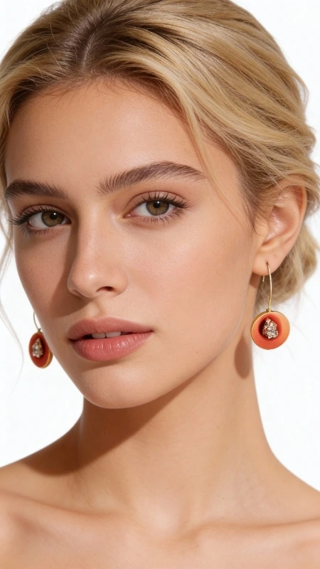 Ανακαλύψτε τη μοναδική ομορφιά αυτών των κρεμαστών σκουλαρικιών με πυρίτη σε εντυπωσιακό χρώμα σομόν, σχεδιασμένα από την Ελληνίδα Σχεδιάστρια Κοσμημάτων Αικατερίνη Χαλκιαδάκη. Τα χειροποίητα σκουλαρίκια αυτά συνδυάζουν άψογα την πορτοκαλί απόχρωση με τη φυσική λάμψη του σιδηροπυρίτη, δημιουργώντας ένα κόσμημα που ξεχωρίζει.\u000AΚάθε σκουλαρίκι διαθέτει στρογγυλό σχήμα με κεντρική τοποθέτηση πυρίτη, ενώ η ορείχαλκος βάση προσφέρει ανθεκτικότητα και χρώμα που δεν ξεθωριάζει. Το μικρό τους μέγεθος τα καθιστά ιδανικά για καθημερινή χρήση, ενώ η εντυπωσιακή εμφάνισή τους τα κάνει κατάλληλα και για ειδικές περιστάσεις. Η θερμή πορτοκαλί απόχρωση ταιριάζει τέλεια με φθινοπωρινά ντυσίματα αλλά και με καλοκαιρινές εμφανίσεις.\u000AΥλικό: Ορείχαλκος, Σμάλτο \u000AΠέτρα: Σιδηροπυρίτης