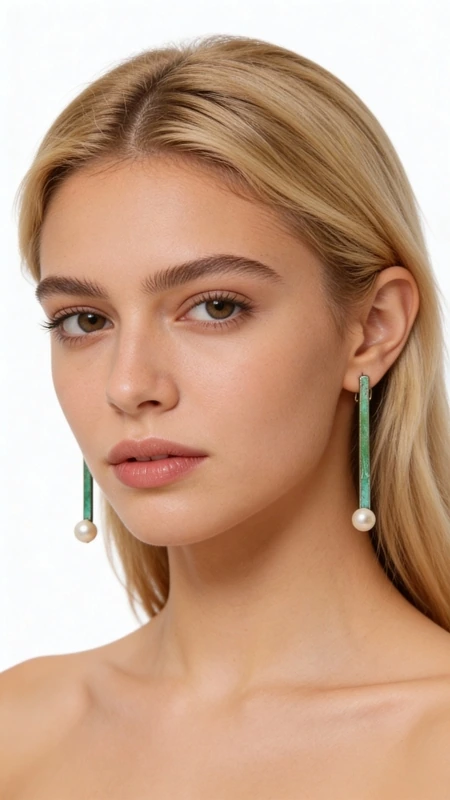 Ανακαλύψτε τη μοναδική ομορφιά των μακριών καρφωτών σκουλαρικιών με μαργαριτάρια και πράσινη πατίνα, που συνδυάζουν τη σύγχρονη αισθητική με την παραδοσιακή χειροτεχνία. Σχεδιασμένα από την Ελληνίδα Σχεδιάστρια Κοσμημάτων Αικατερίνη Χαλκιαδάκη, αυτά τα εντυπωσιακά σκουλαρίκια αποτελούν την τέλεια επιλογή για γυναίκες που αναζητούν πρωτότυπα και κομψά κοσμήματα.\u000AΚάθε σκουλαρίκι είναι χειροποίητο από χαλκό υψηλής ποιότητας με μοναδική πράσινη πατίνα που δημιουργεί ένα vintage αποτέλεσμα γεμάτο χαρακτήρα. Οι φυσικές πέρλες στο κάτω μέρος προσθέτουν κλασική κομψότητα και απαλότητα, δημιουργώντας έναν τέλειο συνδυασμό μοντέρνων και παραδοσιακών στοιχείων. Η μακριά γραμμική σιλουέτα επιμηκύνει τον λαιμό και προσδίδει μια καθαρή, σύγχρονη αισθητική.\u000AΥλικό: Χαλκός \u000AΠέτρα: Μαργαριτάρι