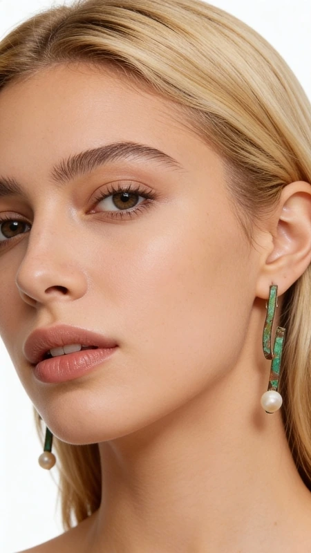 Μεγάλα σκουλαρίκια καρφωτά με μαργαριτάρια και χρώμα - 3964, Ανακαλύψτε τη μαγεία των χειροποίητων σκουλαρικιών που συνδυάζουν την αρχαία τέχνη του χαλκού με τη φυσική ομορφιά των μαργαριταριών. Αυτά τα εντυπωσιακά καρφωτά σκουλαρίκια από τη συλλογή της Ελληνίδας Σχεδιάστριας Κοσμημάτων Αικατερίνης Χαλκιαδάκη παρουσιάζουν μια μοναδική γεωμετρική σχεδίαση που θυμίζει κλαδιά δέντρου με την εξαιρετική πράσινη πατίνα να δημιουργεί έναν vintage χαρακτήρα.
Κάθε σκουλαρίκι διαθέτει έναν εκλεπτυσμένο συνδυασμό χρωμάτων όπου το πράσινο της πατίνας αναδεικνύει τη φυσική θερμότητα του χαλκού, ενώ η λευκή πέρλα προσθέτει κομψότητα και φωτεινότητα. Η ασυμμετρική γραμμική σχεδίαση δημιουργεί κίνηση και δυναμισμό, καθιστώντας τα ιδανικά για τη σύγχρονη γυναίκα που αναζητά μοναδικά κοσμήματα. Καθαρίστε απαλά με στεγνό πανί. Αποφύγετε την επαφή με αρώματα και κρέμες.
Υλικό: Χαλκός 
Πέτρα: Μαργαριτάρι