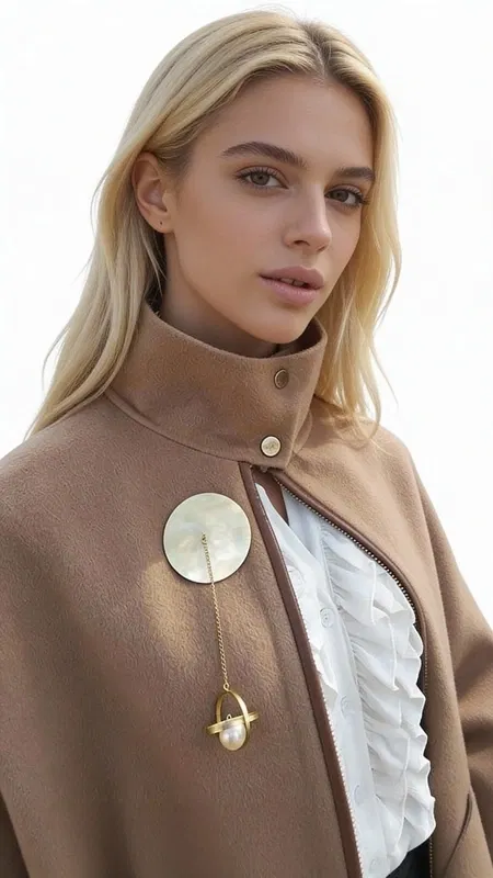 Μεγάλη καρφίτσα με πέρλα - 2231, Η εντυπωσιακή μεγάλη καρφίτσα με πέρλα αποτελεί το τέλειο statement αξεσουάρ που μεταμορφώνει κάθε ένδυμα σε έργο τέχνης. Σχεδιασμένη από την Ελληνίδα Σχεδιάστρια Κοσμημάτων Αικατερίνη Χαλκιαδάκη, αυτή η χειροποίητη καρφίτσα συνδυάζει την κλασική κομψότητα με τη σύγχρονη αισθητική.
Η καρφίτσα διαθέτει στρογγυλή χρυσή βάση που περικλείει λευκή πέρλα, δημιουργώντας έναν εξαιρετικό γεωμετρικό συνδυασμό. Το χρυσό φινίρισμα προσφέρει πολυτελή εμφάνιση, ενώ η φυσική πέρλα προσθέτει φινέτσα και θηλυκότητα. Η μεγάλη διάσταση της καρφίτσας την καθιστά ιδανική για να διακοσμήσει παλτά, σακάκια, φουλάρια ή ακόμα και τσάντες, προσφέροντας άπειρες δυνατότητες styling.
Αυτή η εντυπωσιακή καρφίτσα κόσμημα αποτελεί την τέλεια επιλογή για γυναίκες που αγαπούν τα μοναδικά αξεσουάρ. Συνδυάστε την με μονόχρωμα ρούχα για να αναδείξετε την ομορφιά της ή δημιουργήστε τολμηρά looks με πολλαπλές καρφίτσες.
Καθαρίζετε απαλά με μαλακό πανί και αποθηκεύετε σε στεγνό χώρο για να διατηρήσετε τη λάμψη της.
Υλικό: Ορείχαλκος 
Πέτρα: Πέρλα