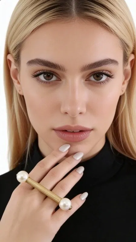 Μεγάλο εντυπωσιακό δαχτυλίδι με πέρλα statement - 2403, Ανακαλύψτε την τέλεια ισορροπία μεταξύ σύγχρονου design και κλασικής κομψότητας με αυτό το εντυπωσιακό statement δαχτυλίδι με πέρλα. Σχεδιασμένο από την Ελληνίδα Σχεδιάστρια Κοσμημάτων Αικατερίνη Χαλκιαδάκη, το χειροποίητο δαχτυλίδι συνδυάζει τη μοντέρνα αισθητική με τη διαχρονική γοητεία της πέρλας.
Το μοναδικό γεωμετρικό σχήμα του δαχτυλιδιού σε χρυσή απόχρωση δημιουργεί μια εκλεπτυσμένη βάση για τις δύο φυσικές πέρλες που κοσμούν τα άκρα. Η ανοιχτή κατασκευή προσφέρει ευελιξία στη φορεσιά, ενώ ο μοντέρνος σχεδιασμός το καθιστά ιδανικό για casual αλλά και πιο επίσημες εμφανίσεις.
Αυτό το γυναικείο δαχτυλίδι με πέρλα αποτελεί την τέλεια επιλογή για όσες αναζητούν χειροποίητα κοσμήματα που ξεχωρίζουν. Η ποιότητα της ελληνικής χειροτεχνίας φαίνεται σε κάθε λεπτομέρεια, από την επεξεργασία του μετάλλου μέχρι την τοποθέτηση των πέρλων. Αποθηκεύετε σε στεγνό μέρος και καθαρίζετε απαλά με μαλακό πανί για να διατηρήσετε τη λάμψη των πέρλων και του μετάλλου.
Υλικό: Ορείχαλκος 
Πέτρα: Πέρλα