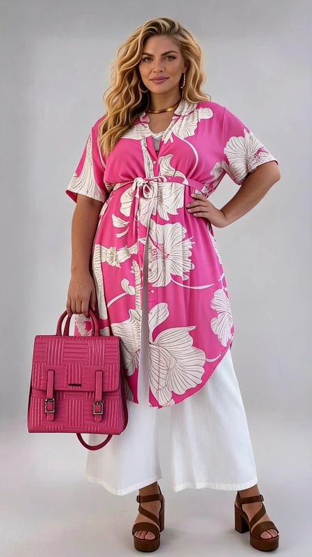 Καλοκαιρινό maxi φόρεμα φούξια σεμιζιέ plus size, αέρινο και δροσερό. Αν θες να είσαι άνετη με ένα δροσερό φόρεμα την άνοιξη ή το καλοκαίρι, φόρεσε το και κλέψε τις εντυπώσεις!