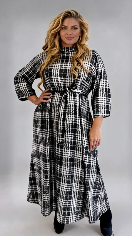 Plus size φόρεμα ζιβάγκο μαύρο και ασημί μάξι αμπιγιέ με παγιέτα με δική του ζώνη. Κατάλληλο να φορεθεί φθινόπωρο, χειμώνα και άνοιξη! Θα κλέψετε τις εντυπώσεις φορώντας κάτι τόσο άνετο!