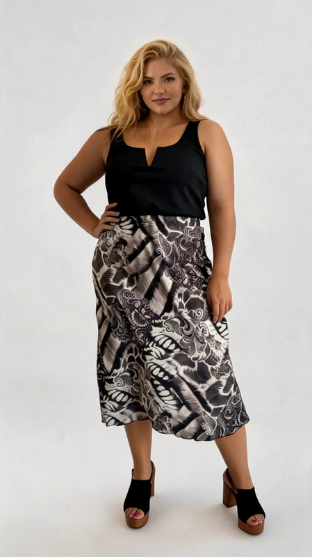 Plus size φούστα ψηλόμεση midi pencil animal print γκρι - FPS130 | Candiashop Boutique, Ψηλόμεση φούστα midi plus size, pencil σε εμπριμέ animal print γκρι με ελαστικό ύφασμα που αγκαλιάζει την κοιλιά, με επένδυση ελαστική.Φοριέται το χειμώνα και το καλοκαίρι με μπότες, πέδιλα ή γόβες, ανάλογα την εποχή και την περίσταση!