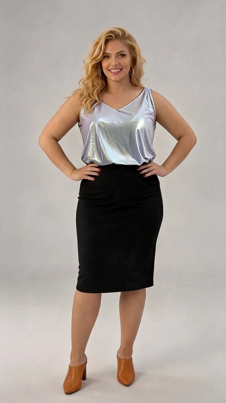 Plus Size Lingerie Top ασημί - LIN117 | Candiashop Boutique, Το plus size lingerie top ασημί είναι ιδανικό μεσοφόρι για όλες τις εποχές του χρόνου. Από βισκόζη ελαστική και δαντέλα. Διάλεξε το αγαπημένο σου χρώμα και φώτισε το σκούρο κοστούμι σου!