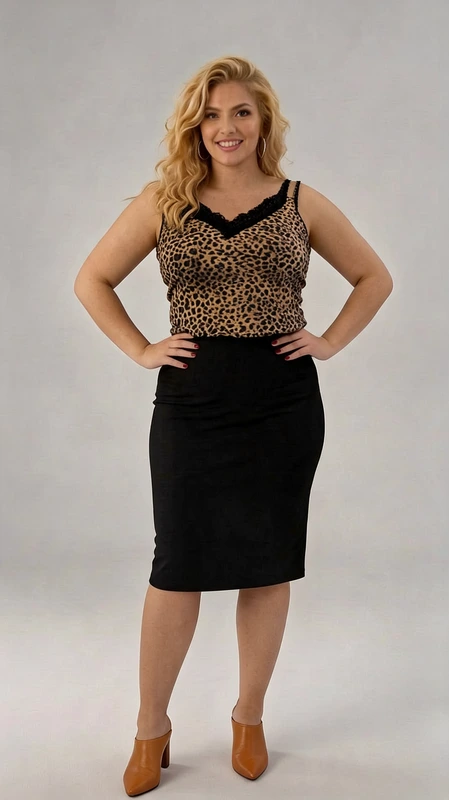 Plus Size Lingerie Top λεοπάρ - LIN116 | Candiashop Boutique, Το plus size lingerie top λεοπάρ είναι ιδανικό μεσοφόρι για όλες τις εποχές του χρόνου. Από βισκόζη ελαστική και δαντέλα. Διάλεξε το αγαπημένο σου χρώμα και φώτισε το σκούρο κοστούμι σου!