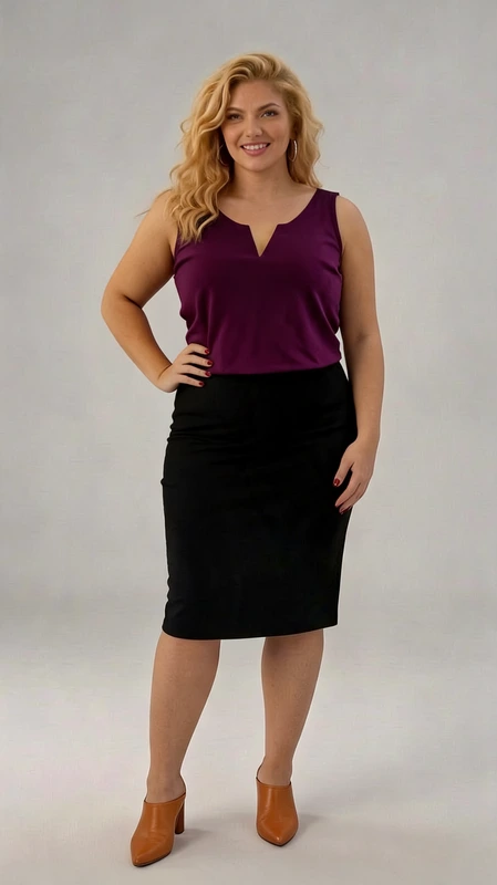 Το plus size lingerie top ματζέντα είναι ιδανικό μεσοφόρι για όλες τις εποχές του χρόνου. Από σκούμπα ελαστικό. Διάλεξε το αγαπημένο σου χρώμα και φώτισε το σκούρο κοστούμι σου!