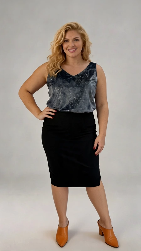 Το plus size lingerie top μαύρο είναι ιδανικό μεσοφόρι για όλες τις εποχές του χρόνου. Από σκούμπα ελαστικό. Διάλεξε το αγαπημένο σου χρώμα και φώτισε το σκούρο κοστούμι σου!