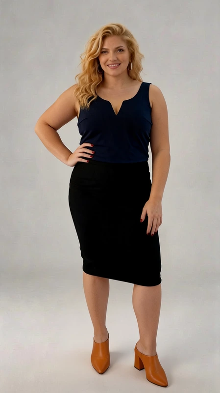 Το plus size lingerie top μπλε είναι ιδανικό μεσοφόρι για όλες τις εποχές του χρόνου. Από σκούμπα ελαστικό. Διάλεξε το αγαπημένο σου χρώμα και φώτισε το σκούρο κοστούμι σου!