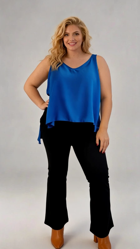 Plus Size Lingerie Top μπλε - LIN127 | Candiashop Boutique, Το plus size lingerie top μπλε είναι ιδανικό μεσοφόρι για όλες τις εποχές του χρόνου. Από βισκόζη γκοφρέ. Διάλεξε το αγαπημένο σου χρώμα και φώτισε το σκούρο κοστούμι σου!