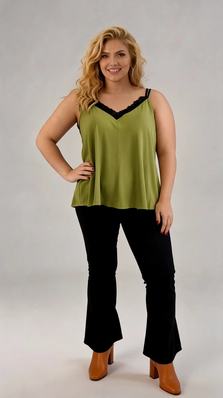 Plus Size Lingerie Top πράσινο - LIN115 | Candiashop Boutique, Το plus size lingerie top πράσινο είναι ιδανικό μεσοφόρι για όλες τις εποχές του χρόνου. Από βισκόζη ελαστική και δαντέλα. Διάλεξε το αγαπημένο σου χρώμα και φώτισε το σκούρο κοστούμι σου!