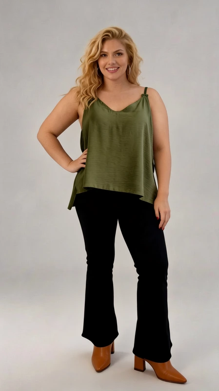 Plus Size Lingerie Top χακί - LIN128 | Candiashop Boutique, Το plus size lingerie top χακί είναι ιδανικό μεσοφόρι για όλες τις εποχές του χρόνου. Από βισκόζη γκοφρέ. Διάλεξε το αγαπημένο σου χρώμα και φώτισε το σκούρο κοστούμι σου!