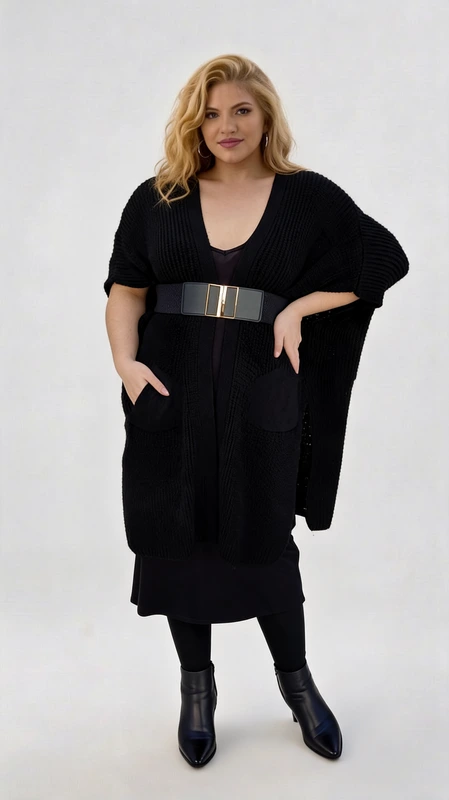 Plus size ζακέτα καζάκα γυναικεία μαύρη πλεκτή - ΖPS134 | Candiashop Boutique, Plus size ζακέτα καζάκα γυναικεία μαύρη πλεκτή. Κατάλληλη για όλες τις εποχές!