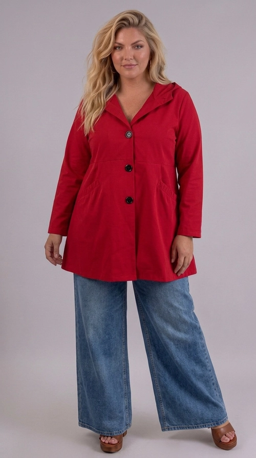 Ζακέτα κόκκινη χειμωνιάτικη - ZPS208 | Candiashop Boutique, Η γυναικεία ζακέτα σε έντονο κόκκινο χρώμα αποτελεί ένα must-have κομμάτι για κάθε σύγχρονη γυναίκα. Με κλασικό κολάρο και κουμπιά σε σκούρο χρώμα στο μπροστινό μέρος, αποπνέει μια αίσθηση κομψότητας και στυλ. Η γραμμή της είναι χαλαρή και άνετη, με ελαφρώς διευρυμένη σιλουέτα που κολακεύει κάθε σωματότυπο, ενώ οι τσέπες στο κάτω μέρος συνδυάζουν αισθητική και πρακτικότητα. Το ύφασμά της φαίνεται ελαφρύ και αέρινο, ιδανικό για ανοιξιάτικες και καλοκαιρινές εμφανίσεις. Μπορεί να φορεθεί πάνω από ένα λευκό παντελόνι palazzo και ένα crop top για ένα boho-chic αποτέλεσμα, ή να συνδυαστεί με τζιν και sneakers για μια πιο casual καθημερινή εμφάνιση. Είναι εξίσου κατάλληλη για επαγγελματικά περιβάλλοντα, βόλτες στην πόλη ή βραδινές εξόδους. Το ζωηρό κόκκινο χρώμα της εγγυάται ότι θα τραβήξει όλα τα βλέμματα.