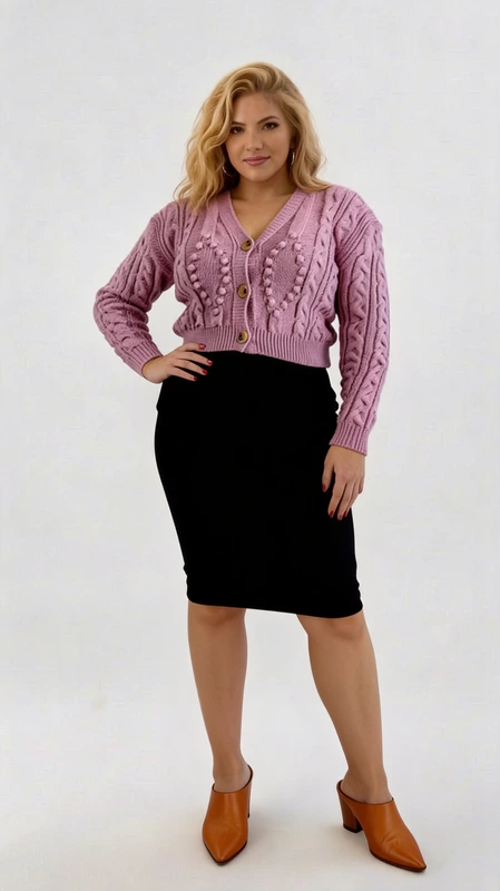 Plus size ζακέτα γυναικεία κοντή πλεκτή σε χρώμα λιλά - ZPS181 | Candiashop Boutique, Plus size ζακέτα γυναικεία κοντή πλεκτή σε χρώμα λιλά, κροπ, κλείνει με κουμπιά. Ελαφριά και πολύ στυλάτη!