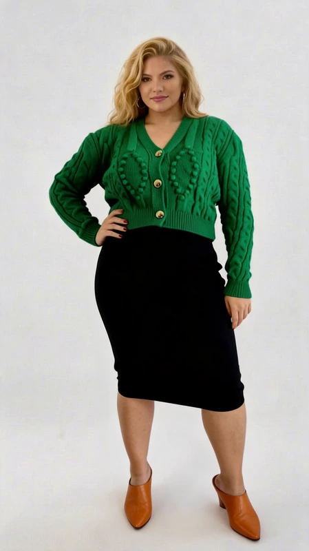 Plus size ζακέτα γυναικεία κοντή πλεκτή σε χρώμα πράσινο - ZPS180 | Candiashop Boutique, Plus size ζακέτα γυναικεία κοντή πλεκτή σε χρώμα πράσινο, κροπ, κλείνει με κουμπιά. Ελαφριά και πολύ στυλάτη!