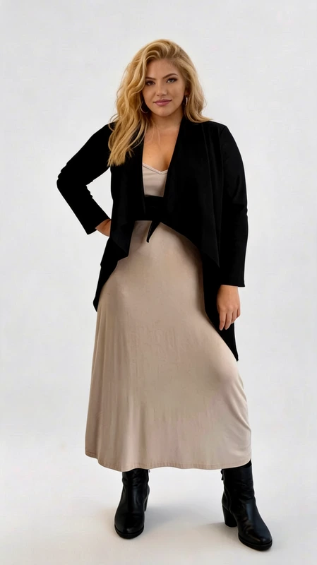 Plus size ζακέτα γυναικεία μακριά σε μαύρο - ZPS174 | Candiashop Boutique, Plus size ασύμμετρη ζακέτα μακριά σε μαύρο χρώμα. Αποτελείται από πολύ λεπτό μαλακό ελαστικό ύφασμα. Ελαφριά και πολύ στυλάτη!