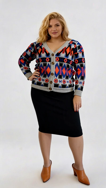 Plus size ζακέτα γυναικεία μάλλινη κλασσική σε χρώμα μπλε πορτοκαλί - ZPS178 | Candiashop Boutique, Plus size ζακέτα γυναικεία μάλλινη κλασική σε χρώμα μπλε πορτοκαλί, κλείνει με κουμπιά. Ελαφριά και πολύ στυλάτη!