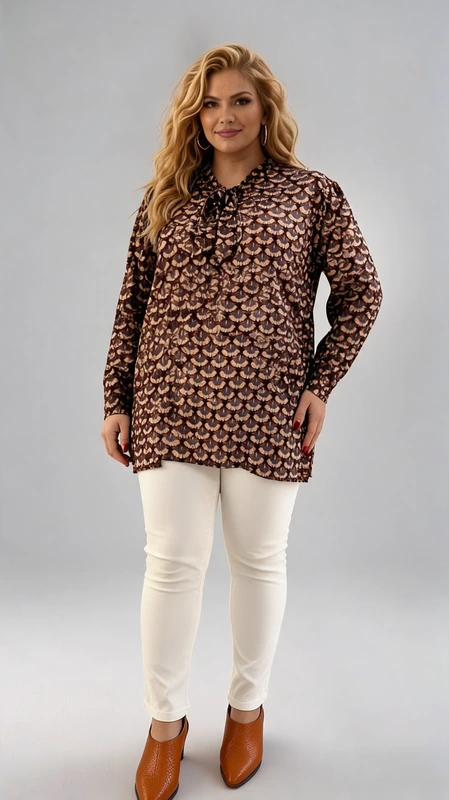 Πουκαμίσα γυναικεία μακριά μπλε εμπριμέ plus size. Πολύ δροσερή, ημιδιάφανη και εντυπωσιακή! Φοριέται με παντελόνι αλλά και φούστα!