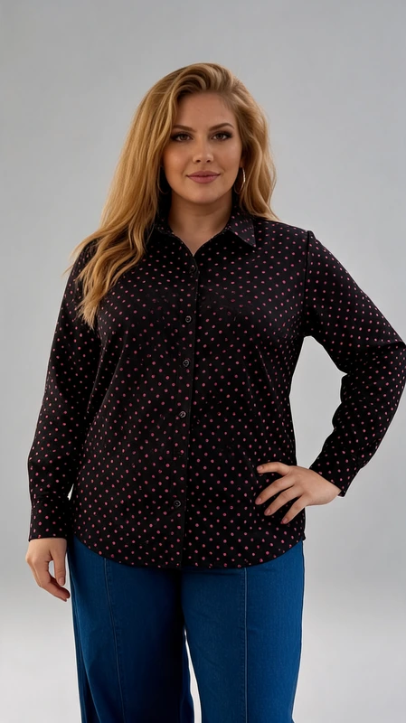 Η λευκή γυναικεία πουκαμίσα plus size αποτελεί ένα διαχρονικό και κομψό κομμάτι που δεν πρέπει να λείπει από καμία γκαρνταρόμπα. Σε καθαρό λευκό χρώμα, διαθέτει κλασικό γιακά, μακριά μανίκια με μανσέτες και κουμπιά στο μπροστινό μέρος, που της προσδίδουν έναν εκλεπτυσμένο χαρακτήρα. Η γραμμή της είναι oversized και επιμηκυμένη, προσφέροντας άνετη εφαρμογή που κολακεύει τις καμπύλες και χαρίζει μια ελεύθερη, σύγχρονη σιλουέτα. Το ύφασμά της φαίνεται να είναι ελαφρύ και απαλό, ιδανικό για καθημερινή χρήση αλλά και για πιο επίσημες περιστάσεις. Μπορεί να συνδυαστεί με φαρδιά τζιν παντελόνια σε μπλε denim απόχρωση, όπως φαίνεται στην εικόνα, για ένα casual chic αποτέλεσμα, αλλά και με κλασικές παντελόνες ή φούστες για πιο επίσημες εμφανίσεις. Η ευέλικτη φύση της την καθιστά κατάλληλη για το γραφείο, τις καθημερινές εξόδους, αλλά και για χαλαρές συναντήσεις με φίλες. Ένα must\u002Dhave κομμάτι που συνδυάζει στυλ και άνεση σε μεγάλα μεγέθη.