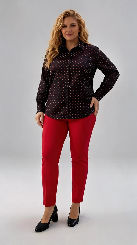 Κομψή γυναικεία πουκαμίσα plus size σε λευκό\u002Dεκρού χρώμα, με ημιδιάφανο ύφασμα που αποπνέει θηλυκότητα και εκλέπτυνση. Το λεπτό ριγέ μοτίβο στο ύφασμα προσθέτει διακριτική υφή, ενώ το χαρακτηριστικό φιόγκο στο λαιμό αποτελεί το κεντρικό σημείο του σχεδιασμού, δίνοντας ρομαντικό και αριστοκρατικό χαρακτήρα. Οι μακριές μανσετωτές μανίκες εξασφαλίζουν κομψότητα και κάλυψη, ενώ η χαλαρή εφαρμογή στο σώμα προσφέρει άνεση καθ\u0027 όλη τη διάρκεια της ημέρας. Ιδανική επιλογή για γυναίκες που αναζητούν στυλ χωρίς συμβιβασμούς, η πουκαμίσα αυτή μπορεί να συνδυαστεί τέλεια με λευκό ψηλόμεσο παντελόνι για ένα monochrome σύνολο, αλλά και με έντονα χρωματιστά παντελόνια ή φούστες για πιο δυναμική εμφάνιση. Κατάλληλη για επαγγελματικές συναντήσεις, επίσημες εκδηλώσεις ή ρομαντικά ραντεβού, αναδεικνύει κάθε σιλουέτα με χάρη. Ένα must\u002Dhave κομμάτι για τη γυναικεία γκαρνταρόμπα που συνδυάζει αρμονικά τη θηλυκότητα με τη σύγχρονη αισθητική.