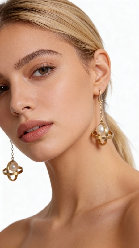 Σκουλαρίκια κρεμαστά κοντά μικρά με πέρλες - 2981, Ανακαλύψτε τη μοναδική ομορφιά αυτών των χειροποίητων κρεμαστών σκουλαρικιών με πέρλες, που συνδυάζουν την κομψότητα του χρυσού ορείχαλκου με την κλασική γοητεία των φυσικών πεταλούδων. Σχεδιασμένα από την Ελληνίδα Σχεδιάστρια Κοσμημάτων Αικατερίνη Χαλκιαδάκη, αυτά τα εντυπωσιακά σκουλαρίκια παρουσιάζουν έναν γεωμετρικό σταυρό που κρατά μία λευκή πέρλα, δημιουργώντας μια τέλεια ισορροπία μεταξύ μοντέρνας αισθητικής και παραδοσιακής κομψότητας.
Η μοντέρνα γραμμή του σχεδίου καθιστά αυτά τα κρεμαστά σκουλαρίκια ιδανικά για καθημερινή χρήση, ενώ παράλληλα προσφέρουν την κομψότητα που απαιτούν οι ειδικές περιστάσεις. Το χρυσό φινίρισμα του ορείχαλκου αντανακλά το φως όμορφα, ενώ οι λευκές πέρλες προσθέτουν μια νότα διαχρονικής κομψότητας.
Υλικό: Ορείχαλκος 
Πέτρα: Πέρλα