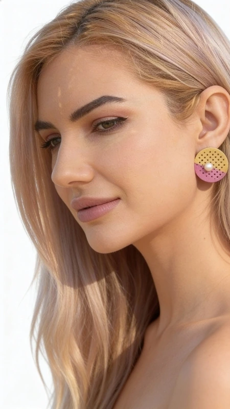 Σκουλαρίκια κρίκοι με μαργαριτάρια και χρώμα - 12152, Ανακαλύψτε τη μαγεία των χρωμάτων με αυτά τα εντυπωσιακά σκουλαρίκια κρίκοι που συνδυάζουν το ζεστό χρυσό με το παιχνιδιάρικο ροζ, σχεδιασμένα από την Ελληνίδα Σχεδιάστρια Κοσμημάτων Αικατερίνη Χαλκιαδάκη. Κάθε κομμάτι διακοσμείται με λεπτές τρύπες που δημιουργούν ένα μοντέρνο geometric pattern, ενώ οι φυσικές πέρλες προσθέτουν μια νότα κομψότητας.
Αυτά τα χειροποίητα σκουλαρίκια από ορείχαλκο αποτελούν την ιδανική επιλογή για γυναίκες που αγαπούν τα statement κοσμήματα με contemporary αισθητική. Ο συνδυασμός των ζωντανών χρωμάτων τα καθιστά τέλεια για καλοκαιρινά look, ενώ η κλασική φόρμα των κρίκων εξασφαλίζει διαχρονική απήχηση.
Το ασύμμετρο design με τους διχρωμικούς κρίκους δημιουργεί visual interest και προσθέτει μια πινελιά playful elegance στην εμφάνισή σας. Ιδανικά για καθημερινό styling αλλά και για ειδικές εξόδους που θέλετε να ξεχωρίσετε. Αποφύγετε την επαφή με νερό και αρώματα για να διατηρήσετε τη λάμψη τους.
Υλικό: Ορείχαλκος, Σμάλτο 
Πέτρα: Μαργαριτάρι