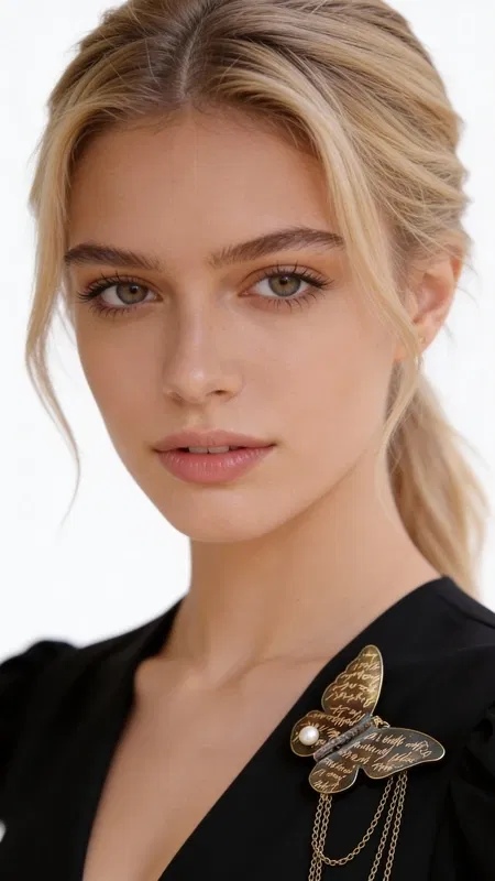 Statement καρφίτσα πεταλούδα χειρόγραφη με μαργαριτάρι - 4725, Ανακαλύψτε τη μαγεία του statement στυλ με αυτή τη μοναδική καρφίτσα πεταλούδα χειρόγραφη με μαργαριτάρι, σχεδιασμένη από την Ελληνίδα Σχεδιάστρια Κοσμημάτων Αικατερίνη Χαλκιαδάκη. Το εντυπωσιακό σχέδιο συνδυάζει τη χάρη της πεταλούδας με το κλασικό μαργαριτάρι, δημιουργώντας ένα αξεσουάρ που προσδίδει φινέτσα σε κάθε σας εμφάνιση.
Η καρφίτσα διακοσμείται με διακριτικές αλυσίδες που κρέμονται κομψά από το σώμα της πεταλούδας, προσφέροντας κίνηση και ζωντάνια στο σχέδιο. Η χειρόγραφη τεχνική και το φυσικό μαργαριτάρι δημιουργούν έναν τέλειο συνδυασμό παράδοσης και σύγχρονης αισθητικής. Το μαύρο χρώμα προσδίδει κομψότητα και ταιριάζει ιδανικά με κάθε ντύσιμο.
Φροντίστε το κόσμημά σας αποθηκεύοντάς το σε στεγνό μέρος και καθαρίζοντάς το με μαλακό πανί. Αποφύγετε την επαφή με αρώματα και καλλυντικά για να διατηρήσετε τη λάμψη του μαργαριταριού.
Υλικό: Ορείχαλκος 
Πέτρα: Μαργαριτάρι