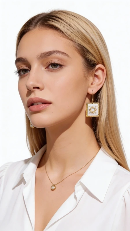 Κεντητά σκουλαρίκια statement με γεωμετρικά σχέδια από χρυσοκλωστή σε λευκό - SKOUL-4683, Κεντητά statement σκουλαρίκια που συνδυάζουν τη σύγχρονη αισθητική με την παραδοσιακή τέχνη του κεντήματος σε λευκή απόχρωση. Αυτά τα εντυπωσιακά χειροποίητα σκουλαρίκια, σχεδιασμένα από την Ελληνίδα Σχεδιάστρια Κοσμημάτων Αικατερίνη Χαλκιαδάκη, παρουσιάζουν γεωμετρικά μοτίβα με χρυσοκλωστή που δημιουργούν μια μοναδική αίσθηση πολυτέλειας.
Η τετράγωνη φόρμα με το περίτεχνο κέντημα στο εσωτερικό προσφέρει μια μοντέρνα ερμηνεία της παραδοσιακής χειροτεχνίας. Το λευκό χρώμα τα καθιστά ιδανικά για νυφικές εμφανίσεις ή κομψές βραδινές εξόδους, ενώ η statement φόρμα τους προσδίδει άμεση αναγνωρισιμότητα. Τα κρεμαστά σκουλαρίκια φοριούνται άνετα και προσθέτουν έναν sophisticated χαρακτήρα σε κάθε outfit. Συνδυάστε τα με μονόχρωμα outfits για να αναδείξετε τη μοναδική τους ομορφιά. Φυλάξτε τα σε στεγνό μέρος και καθαρίζετε τα απαλά με στεγνό πανί για να διατηρήσετε τη λάμψη της χρυσοκλωστής.
Υλικό: Ορείχαλκος, Ύφασμα