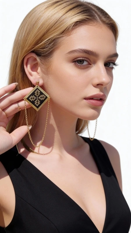 Κεντητά σκουλαρίκια statement με γεωμετρικά σχέδια από χρυσοκλωστή σε μαύρο - SKOUL-4685, Τα κεντητά statement σκουλαρίκια με γεωμετρικά σχέδια σε μαύρο και χρυσό συνδυάζουν την παραδοσιακή τέχνη του κεντήματος με τη σύγχρονη αισθητική. Σχεδιασμένα από την Ελληνίδα Σχεδιάστρια Κοσμημάτων Αικατερίνη Χαλκιαδάκη, αυτά τα εντυπωσιακά κρεμαστά σκουλαρίκια αποτελούν την ιδανική επιλογή για τη σύγχρονη γυναίκα που αναζητά μοναδικότητα.
Το κάθε σκουλαρίκι διαθέτει ένα τετραγωνικό κεντητό στοιχείο με περίπλοκα γεωμετρικά μοτίβα που δημιουργούνται με χρυσοκλωστή πάνω σε μαύρη βάση. Η κομψή χρυσή αλυσίδα που κρέμεται προσθέτει κίνηση και δυναμισμό, ενώ το μήκος τους δημιουργεί εντυπωσιακό αποτέλεσμα. Η χειροποίητη κατασκευή εγγυάται την ποιότητα και τη μοναδικότητα κάθε κομματιού.
Αυτά τα μοντέρνα σκουλαρίκια ταιριάζουν τέλεια σε βραδινές εξόδους, γαμήλιες εκδηλώσεις και ιδιαίτερες περιστάσεις. Συνδυάζονται ιδανικά με μαύρα ή χρυσά outfits, προσθέτοντας μια nότα folklore elegance. Φυλάσσετε σε στεγνό μέρος, αποφεύγοντας την επαφή με αρώματα και υγρασία.
Υλικό: Ορείχαλκος, Ύφασμα