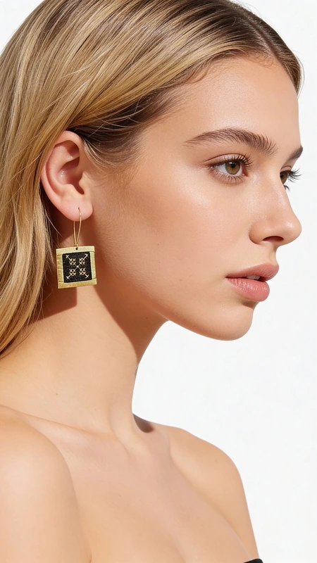 Κεντητά σκουλαρίκια statement με γεωμετρικά σχέδια από χρυσοκλωστή σε μαύρο - SKOUL-4690, Ανακαλύψτε την τέλεια ισορροπία ανάμεσα στην παραδοσιακή τέχνη του κεντήματος και τη σύγχρονη αισθητική με αυτά τα εντυπωσιακά statement σκουλαρίκια. Σχεδιασμένα από την Ελληνίδα Σχεδιάστρια Κοσμημάτων Αικατερίνη Χαλκιαδάκη, συνδυάζουν γεωμετρικά μοτίβα σε έντονο μαύρο χρώμα με λεπτομέρειες από χρυσοκλωστή που δημιουργούν μια μοναδική αντίθεση.
Το κεντητό ύφασμα σε τετράγωνη φόρμα φέρει περίτεχνα γεωμετρικά σχέδια που θυμίζουν τα παραδοσιακά ελληνικά κεντήματα, ενώ το χρυσό πλαίσιο προσδίδει κομψότητα και πολυτέλεια. Η μαύρη απόχρωση τα καθιστά ιδανικά για κάθε περίσταση, από καθημερινά look μέχρι βραδινές εμφανίσεις.
Τα χειροποίητα σκουλαρίκια αυτά είναι η τέλεια επιλογή για γυναίκες που αγαπούν τα εντυπωσιακά αξεσουάρ με ιστορία και χαρακτήρα. Το ελαφρύ τους βάρος τα κάνει άνετα για όλη την ημέρα, ενώ το μοντέρνο design τους προσδίδει έναν sophisticaed αέρα σε κάθε σας εμφάνιση. Φροντίστε τα με απαλό καθάρισμα και αποθηκεύστε τα σε στεγνό μέρος για να διατηρήσουν την ομορφιά τους.
Υλικό: Ορείχαλκος, Ύφασμα