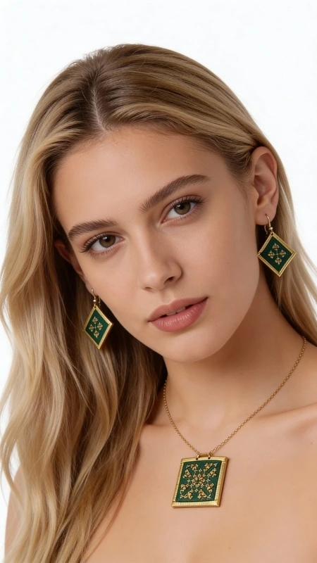 Κεντητά σκουλαρίκια statement με γεωμετρικά σχέδια από χρυσοκλωστή σε πράσινο - SKOUL-4697, Ανακαλύψτε τη μαγεία των κεντητών σκουλαρικιών statement με γεωμετρικά σχέδια που μετατρέπουν κάθε εμφάνιση σε εντυπωσιακή. Αυτά τα μοναδικά χειροποίητα σκουλαρίκια, σχεδιασμένα από την Ελληνίδα Σχεδιάστρια Κοσμημάτων Αικατερίνη Χαλκιαδάκη, διαθέτουν πλούσιο πράσινο χρώμα και χρυσή κλωστή που δημιουργούν ένα εκθαμβωτικό contrast.
Κάθε σκουλαρίκι είναι προσεκτικά κεντημένο με χρυσοκλωστή, δημιουργώντας γεωμετρικά μοτίβα που θυμίζουν την παραδοσιακή ελληνική τέχνη με σύγχρονη αισθητική. Ο συνδυασμός του έντονου πράσινου με τις χρυσές λεπτομέρειες προσφέρει μια κομψή εμφάνιση που ταιριάζει τόσο στην καθημερινότητα όσο και σε ειδικές περιστάσεις.
Αυτά τα statement σκουλαρίκια είναι ιδανικά για γυναίκες που θέλουν να ξεχωρίζουν με στιλ και αυτοπεποίθηση. Το μοναδικό folklore design τους τα καθιστά τέλειο επιλογή για γάμους, βραδινές εξόδους ή κάθε στιγμή που θέλετε να νιώσετε ξεχωριστή.
Φροντίστε τα απαλά με μαλακό πανί και αποθηκεύστε τα σε στεγνό μέρος για να διατηρήσουν τη λάμψη τους.
Υλικό: Ορείχαλκος, Ύφασμα