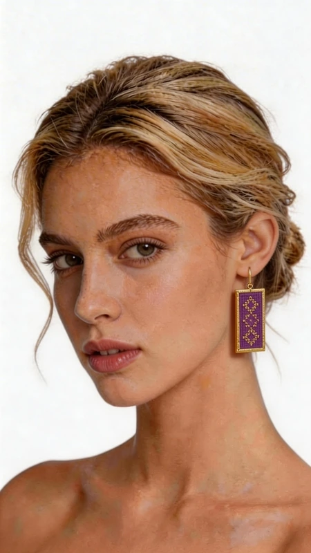 Κεντητά σκουλαρίκια statement με γεωμετρικά σχέδια από χρυσοκλωστή σε μπορντό - SKOUL-4703 | Candiashop Boutique, Τα statement κεντητά σκουλαρίκια με γεωμετρικά σχέδια από χρυσοκλωστή σε εντυπωσιακό μπορντό χρώμα είναι το τέλειο αξεσουάρ για κάθε γυναίκα που θέλει να ξεχωρίσει. Σχεδιασμένα από την Ελληνίδα Σχεδιάστρια Κοσμημάτων Αικατερίνη Χαλκιαδάκη, αυτά τα χειροποίητα σκουλαρίκια συνδυάζουν την παραδοσιακή τέχνη του κεντήματος με μοντέρνο design. Η πολυτελής χρυσοκλωστή δημιουργεί εκλεπτυσμένα γεωμετρικά μοτίβα που αναδεικνύουν τη μαεστρία της ελληνικής χειροτεχνίας. Το βαθύ μπορντό χρώμα προσφέρει κομψότητα και στυλ, ενώ το ορθογώνιο σχήμα των σκουλαρικιών τους κάνει ιδανικούς για επίσημες εκδηλώσεις, γάμους ή βραδινές εξόδους. Αυτά τα εντυπωσιακά κρεμαστά σκουλαρίκια είναι κατάλληλα για γυναίκες που αγαπούν τα πρωτότυπα χειροποίητα κοσμήματα με ιδιαίτερη αισθητική. Συνδυάζονται τέλεια με μονόχρωμα outfits και δίνουν μια boho πινελιά στο look σας. Υλικό: Ορείχαλκος, Ύφασμα Για τη διατήρηση της ομορφιάς τους, φυλάσσετε τα σκουλαρίκια σε στεγνό μέρος και αποφεύγετε την επαφή με νερό και χημικά προϊόντα.