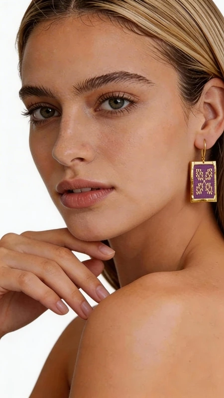 Κεντητά σκουλαρίκια statement με γεωμετρικά σχέδια από χρυσοκλωστή σε μπορντό - SKOUL-4705 | Candiashop Boutique, Κεντητά statement σκουλαρίκια που συνδυάζουν την παραδοσιακή τέχνη του κεντήματος με σύγχρονο γεωμετρικό design. Αυτά τα εντυπωσιακά σκουλαρίκια σε έντονο μπορντό χρώμα, σχεδιασμένα από την Ελληνίδα Σχεδιάστρια Κοσμημάτων Αικατερίνη Χαλκιαδάκη, προσφέρουν μια μοναδική αισθητική που ξεχωρίζει. Η χρυσοκλωστή δημιουργεί περίπλοκα γεωμετρικά μοτίβα που αναδεικνύουν το folklore design, ενώ το τετράγωνο σχήμα προσδίδει μοντέρνα κομψότητα. Κάθε κέντημα είναι χειροποίητο με ιδιαίτερη προσοχή στη λεπτομέρεια, δημιουργώντας ένα κόσμημα που συνδυάζει τέχνη και στυλ. Η μπορντό απόχρωση είναι ιδανική για να προσθέσει χρώμα και χαρακτήρα σε κάθε σας εμφάνιση. Τα σκουλαρίκια αυτά είναι ιδανικά για ειδικές περιστάσεις, από βραδινές εξόδους έως γαμήλιες εκδηλώσεις, αλλά και για να αναβαθμίσουν την καθημερινή σας εμφάνιση. Συνδυάζονται τέλεια με μονόχρωμα outfits και προσθέτουν έναν εντυπωσιακό ethnic χαρακτήρα. Υλικό: Ορείχαλκος, Ύφασμα Φροντίδα: Αποθηκεύστε σε στεγνό μέρος και αποφύγετε την επαφή με υγρασία για να διατηρήσετε τη λάμψη της χρυσοκλωστής.